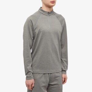 Reigning Champ Men's Solotex Mesh Half Zip Sz XS In Quarry NWT